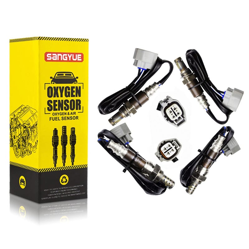 Sangyue 4X Oxygen Sensor for 2003 2004 2005 Jaguar S-Type Vanden Plas 3.0L 4.2L Up +Downstream - Image 1